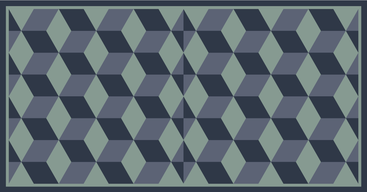 Covor de vinil geometric joc model cubic - TenStickers