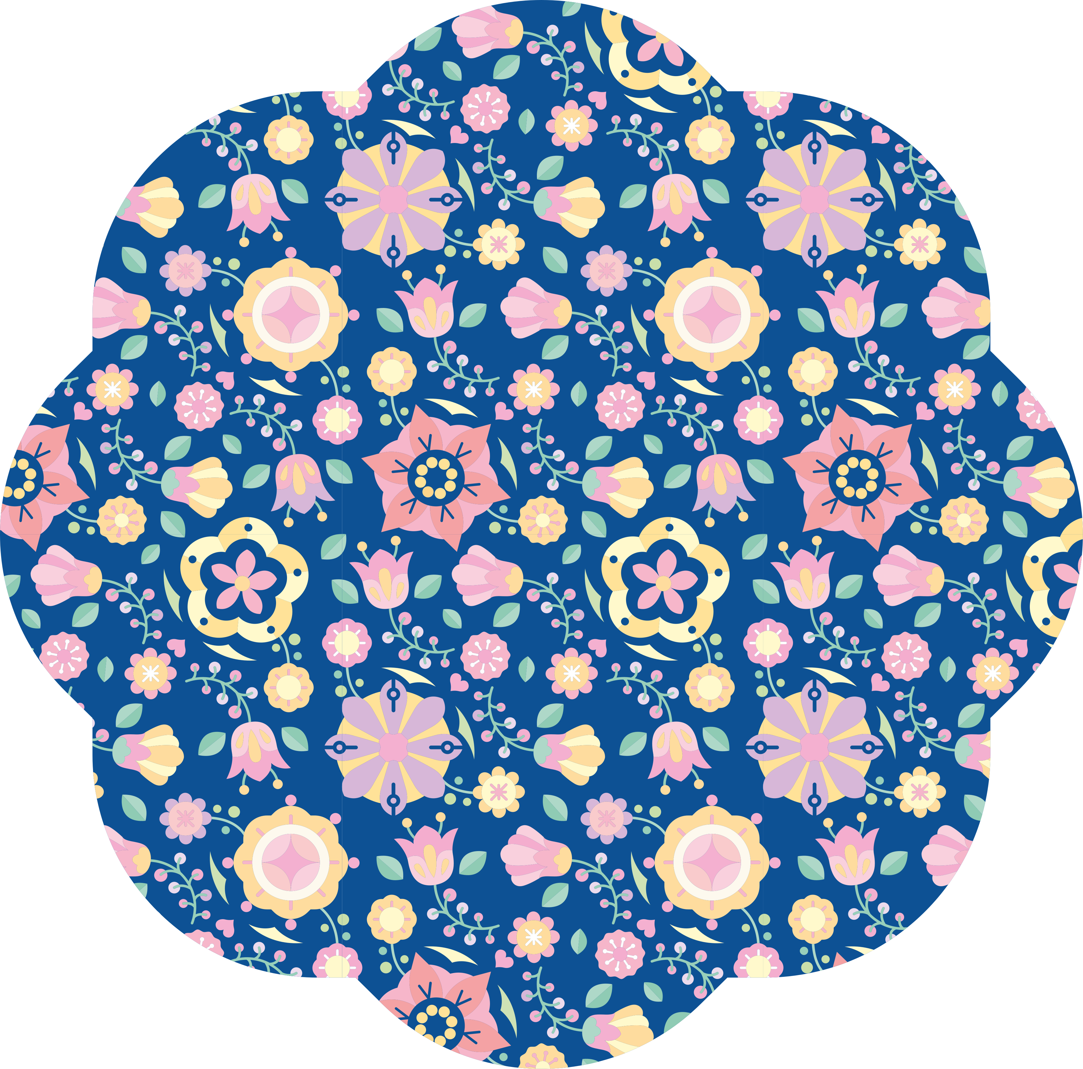 Covor vinil flori și plante fericire botanică - TenStickers