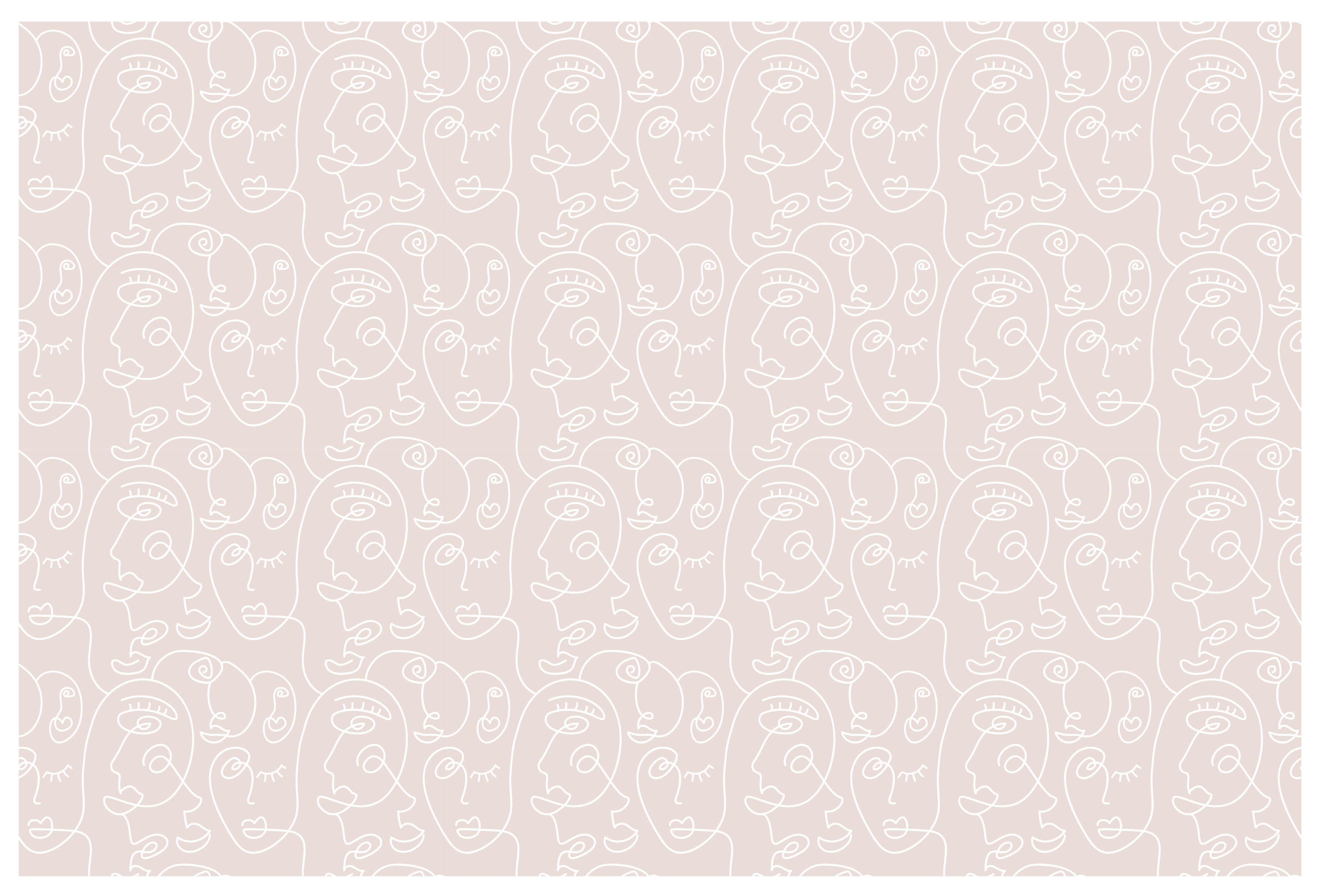 Covor vinil modern fețe cu linii minimaliste - TenStickers