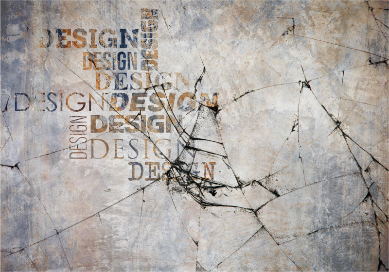 Tipografie cu litere din piatră crăpată - TenStickers