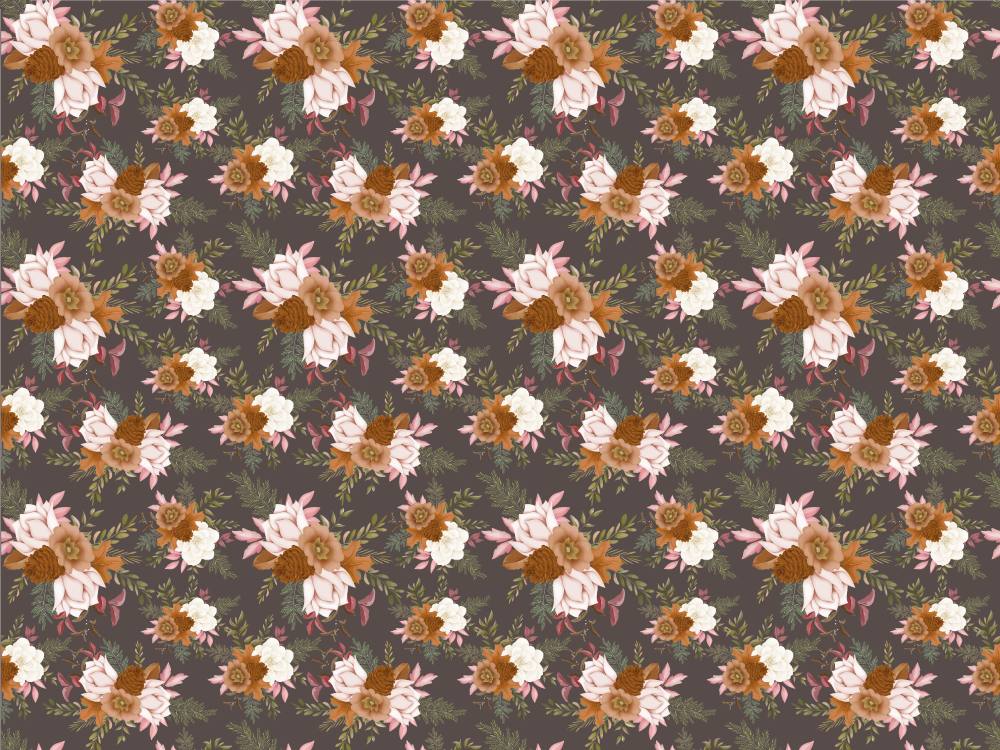 Covor vinil flori și plante eleganta modelului floral - TenStickers