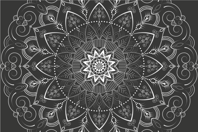 Covor vinil mandala simetrie model mandala - TenStickers