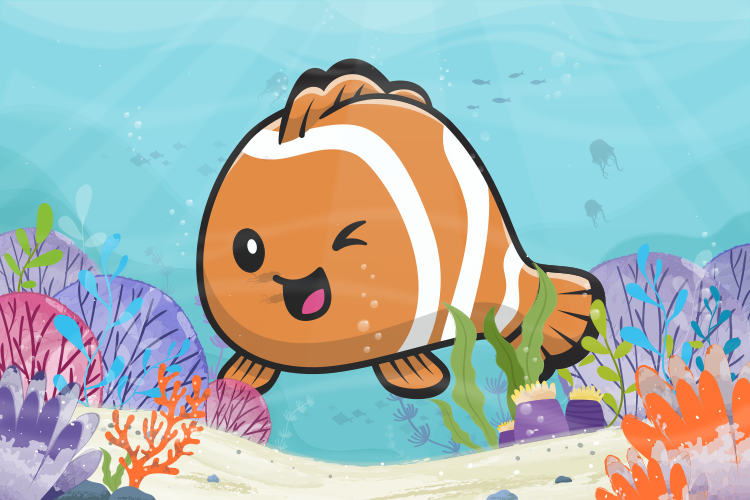 Covor de vinil pentru copii aventură acvatică animată - TenStickers