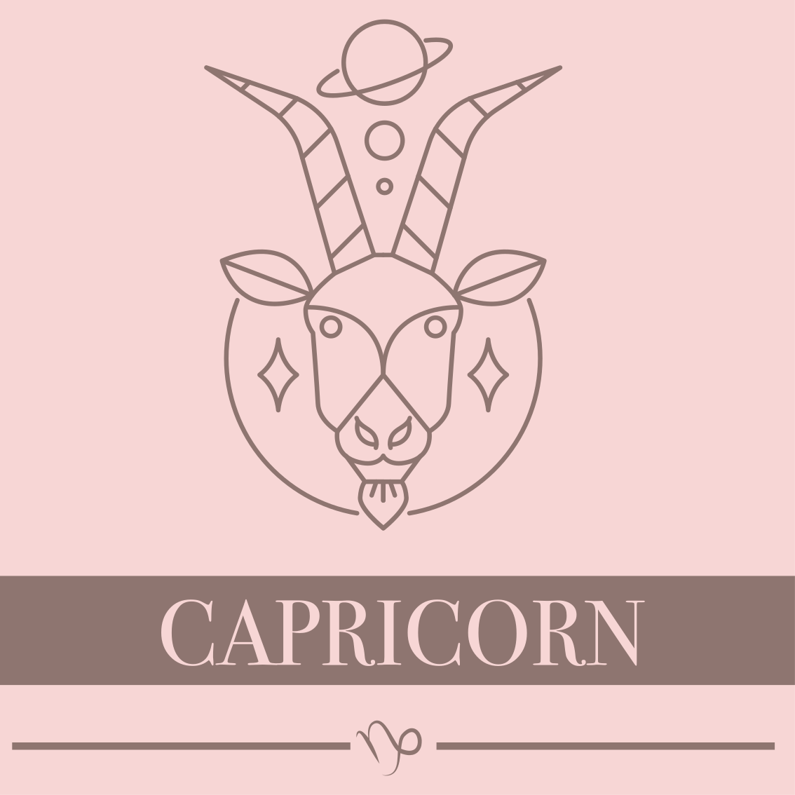 Covoare de vinil cu fraze ilustrație capricorn - TenStickers