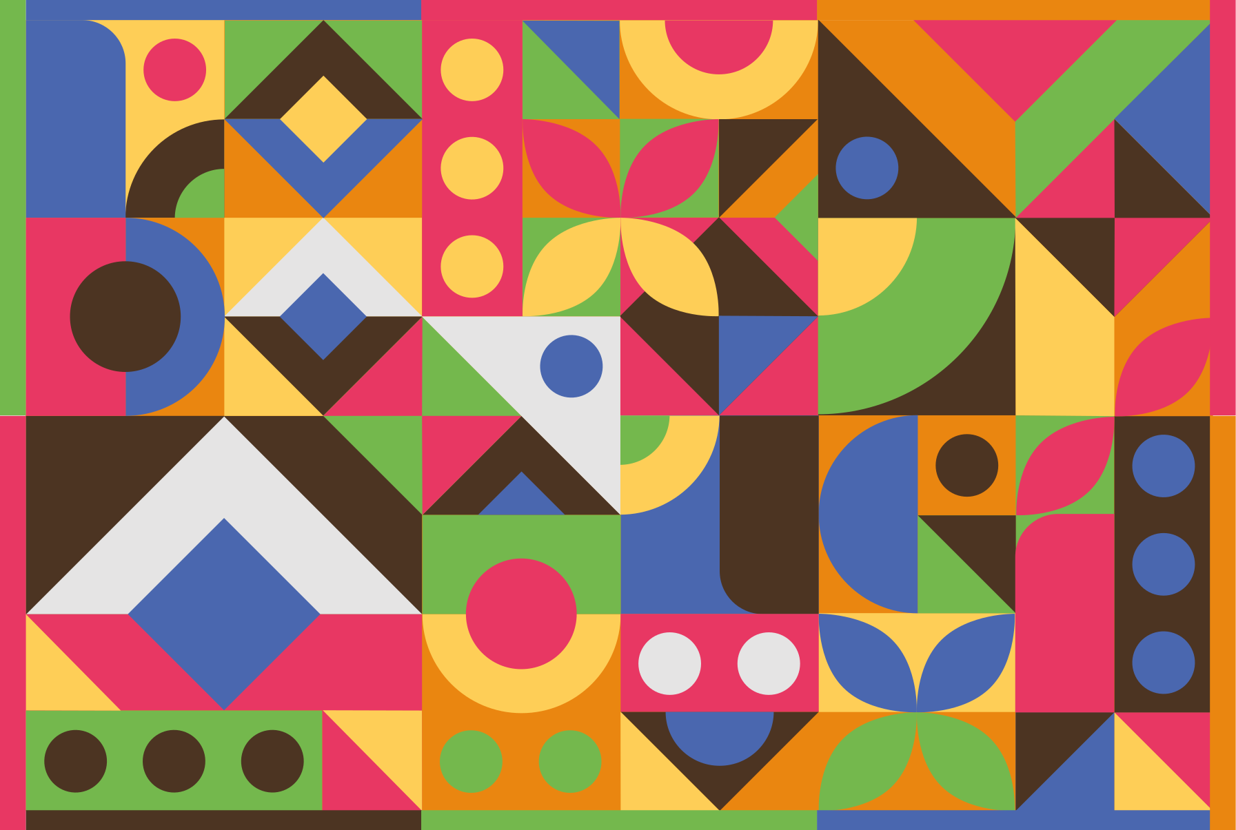 Covor de sufragerie colorat în stil abstract - TenStickers