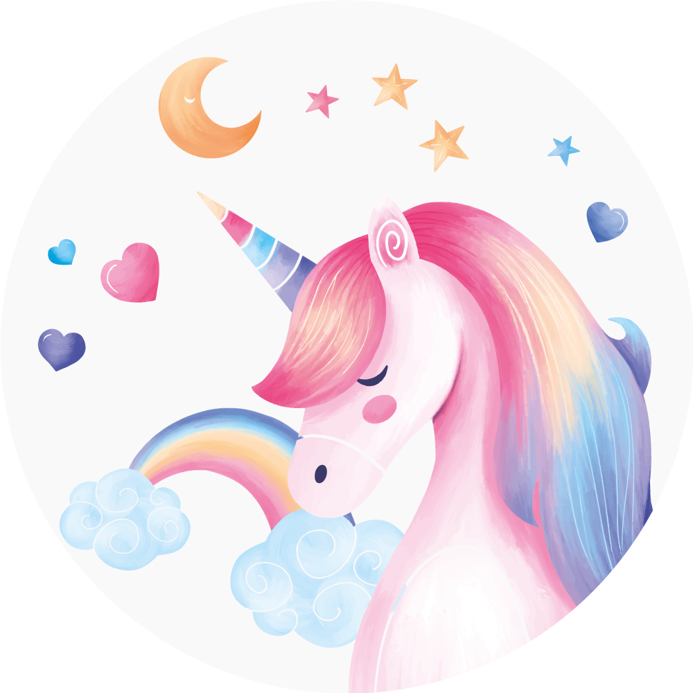 Alții covor de vinil fantezie cu unicorn - TenStickers