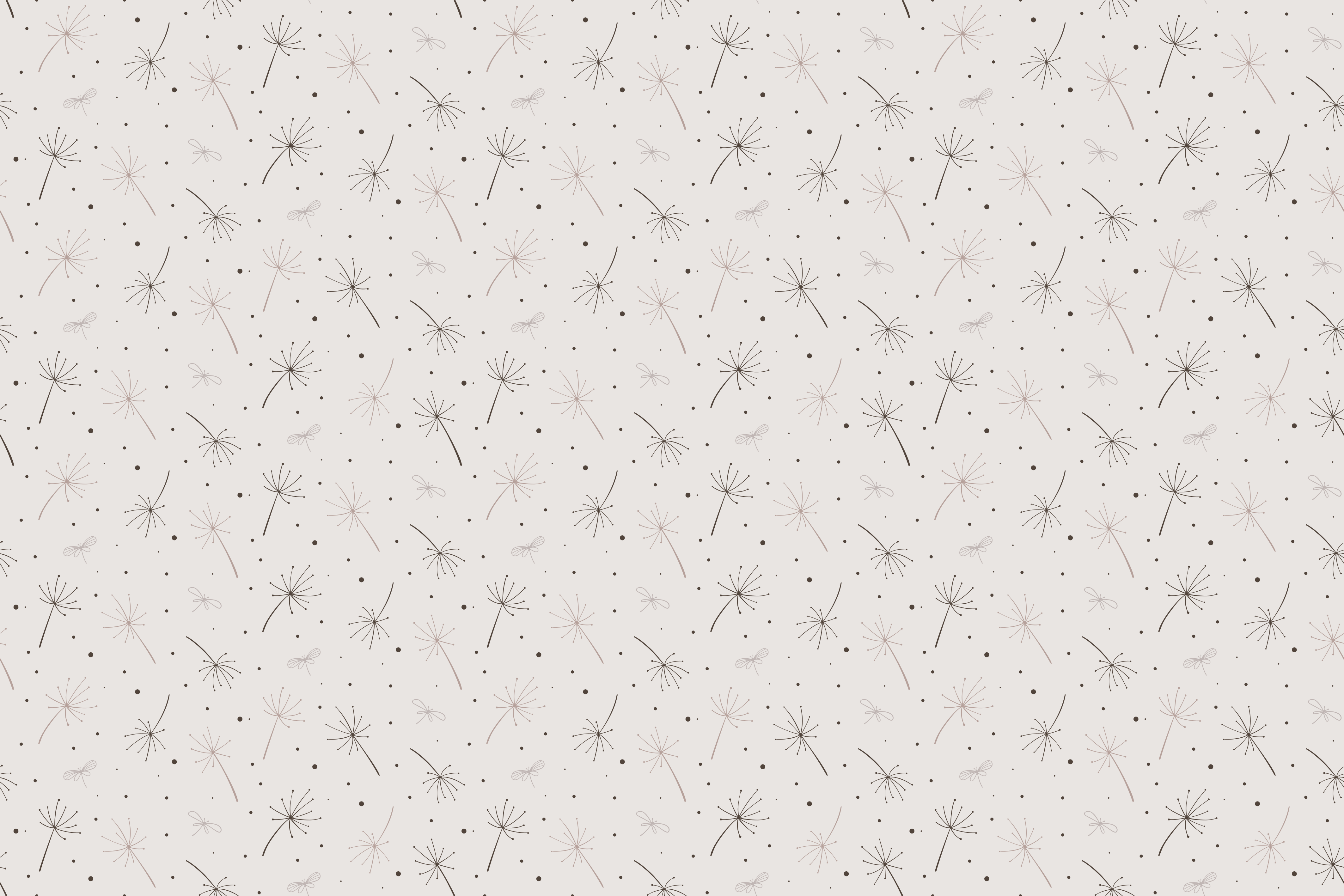 Covor vinil flori și plante model de păpădie - TenStickers