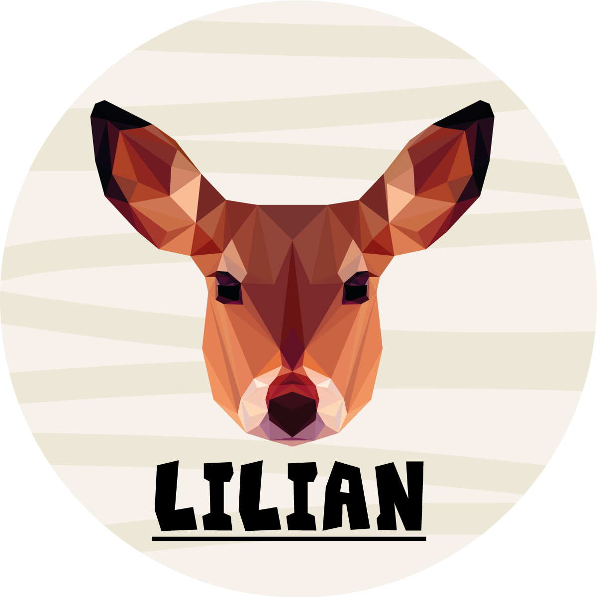 Covor de vinil cu nome cerb personalizabil - TenStickers