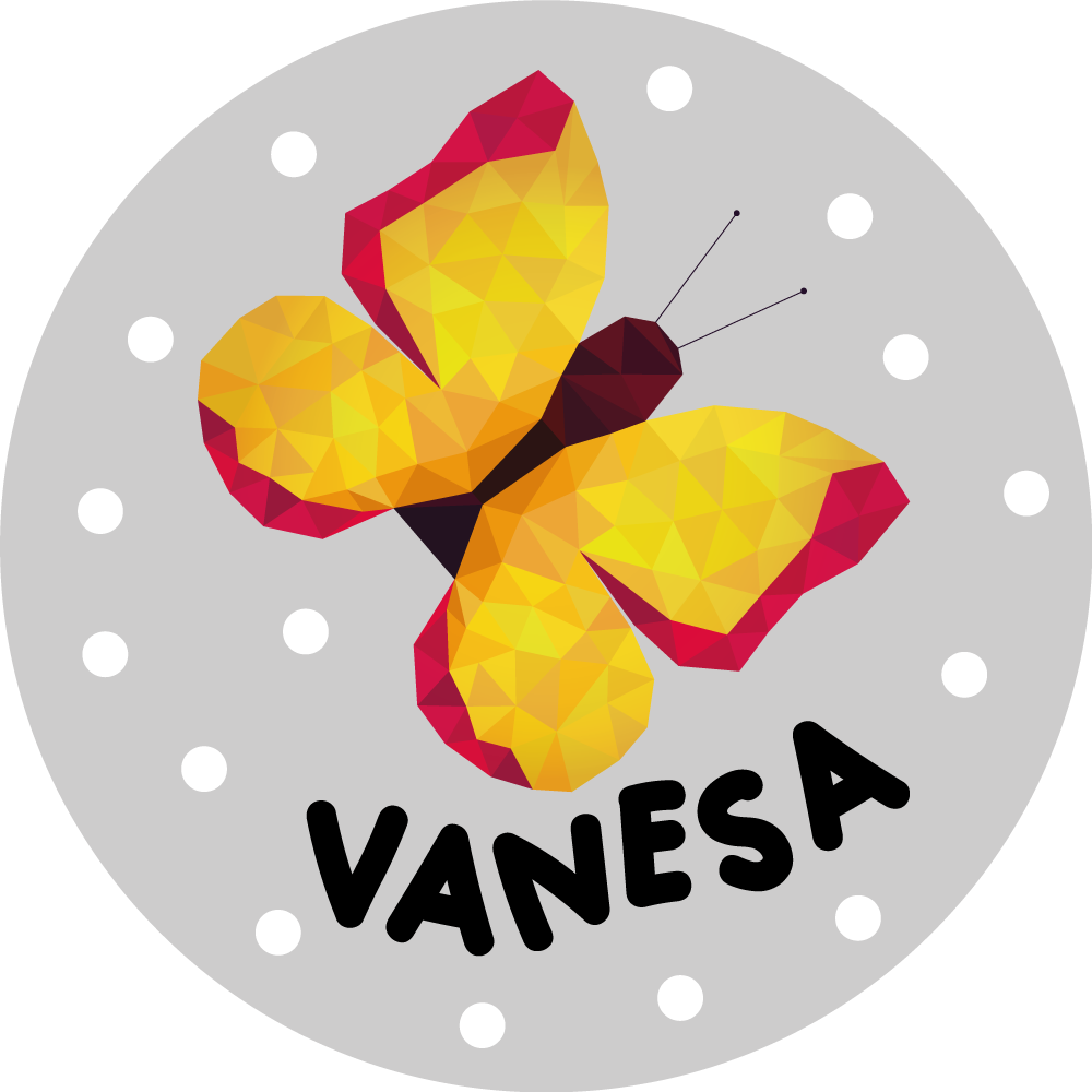 Covor de vinil cu nome fluture personalizat - TenStickers