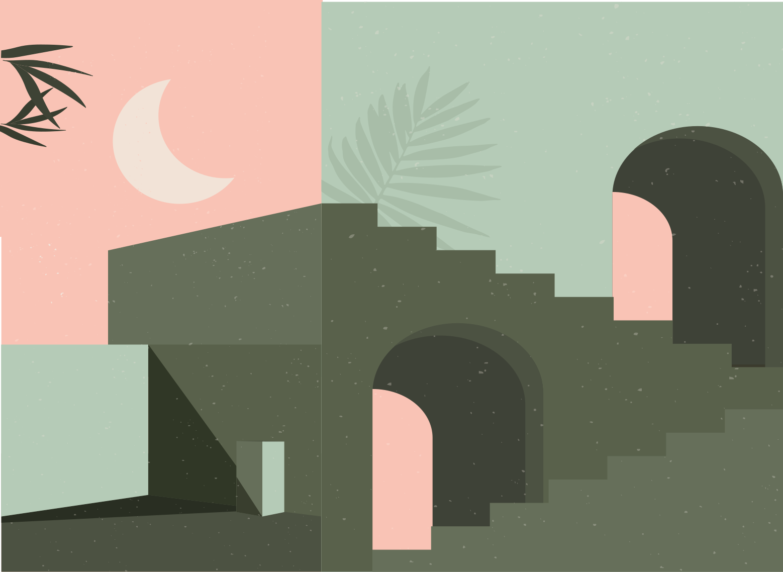 Covor vinil minimalist peisaj abstract minimalist - TenStickers