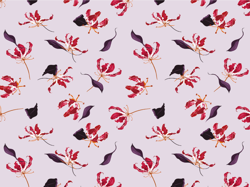 Covor vinil flori și plante eleganta motivului floral - TenStickers