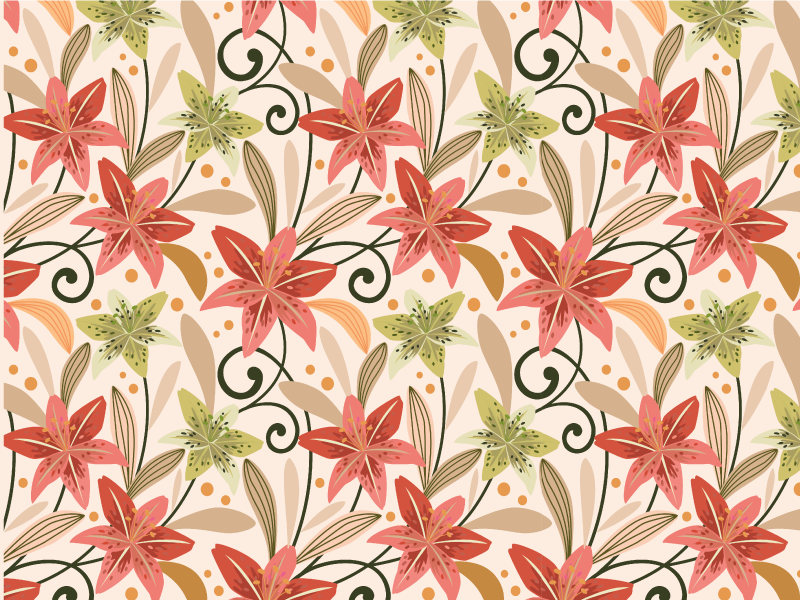 Covor vinil flori și plante model de vârtej floral - TenStickers