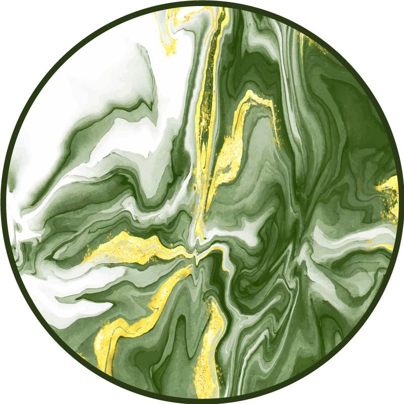 Covor modern cu design de artă abstractă verde - TenStickers