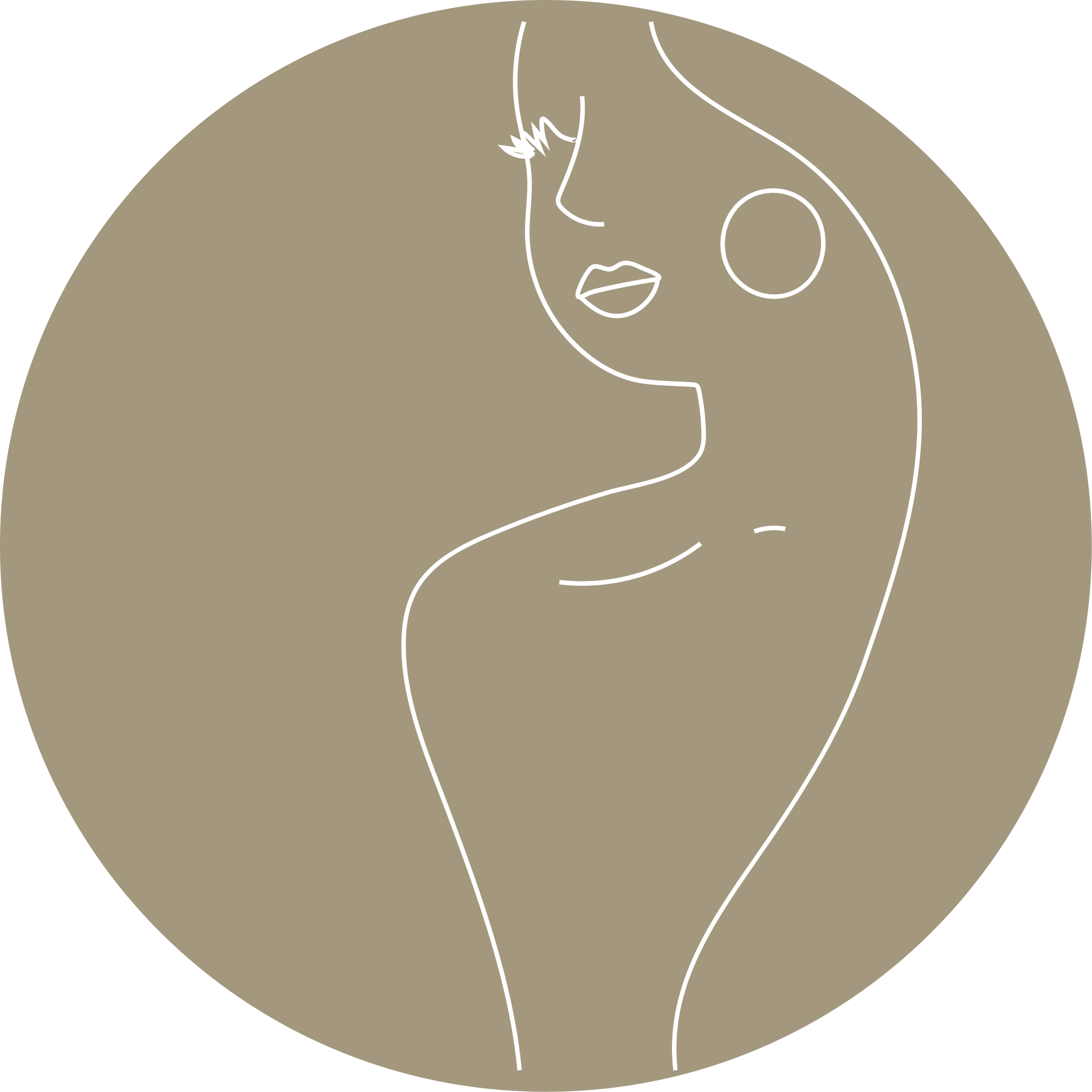 Covor vinil minimalist portret artistic liniar - TenStickers
