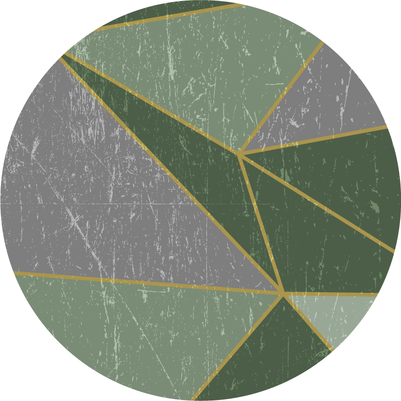 Covor de vinil geometric cerc cu model geometric - TenStickers