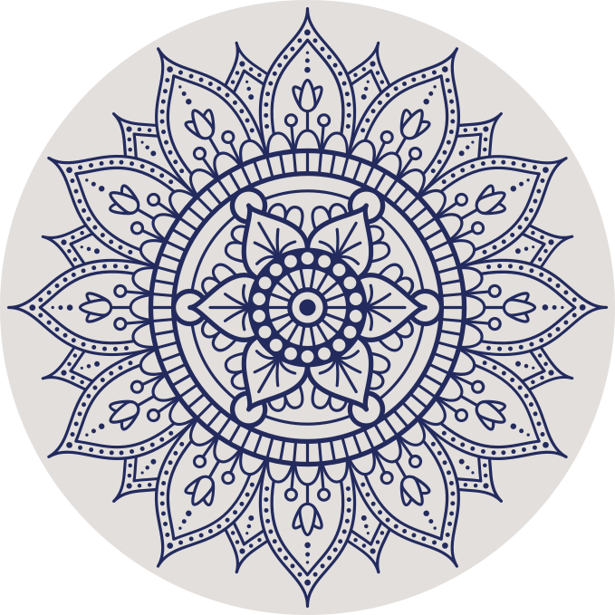 Covor de vinil hol decor de podea circular mandala - TenStickers