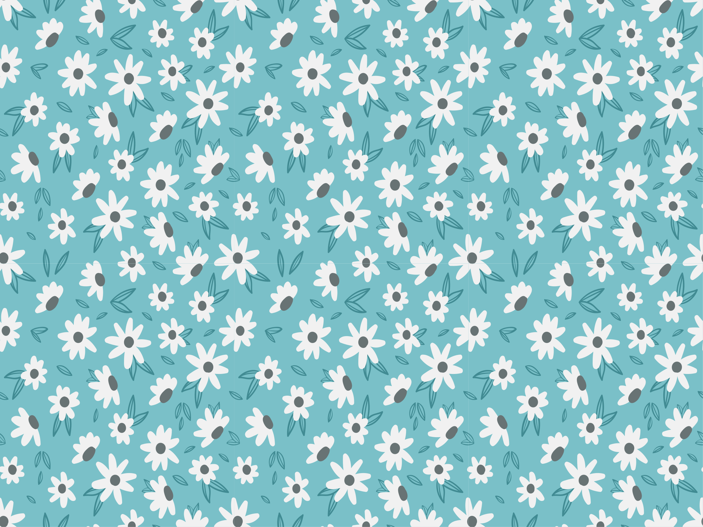 Covor vinil flori și plante decor cu model floral - TenStickers