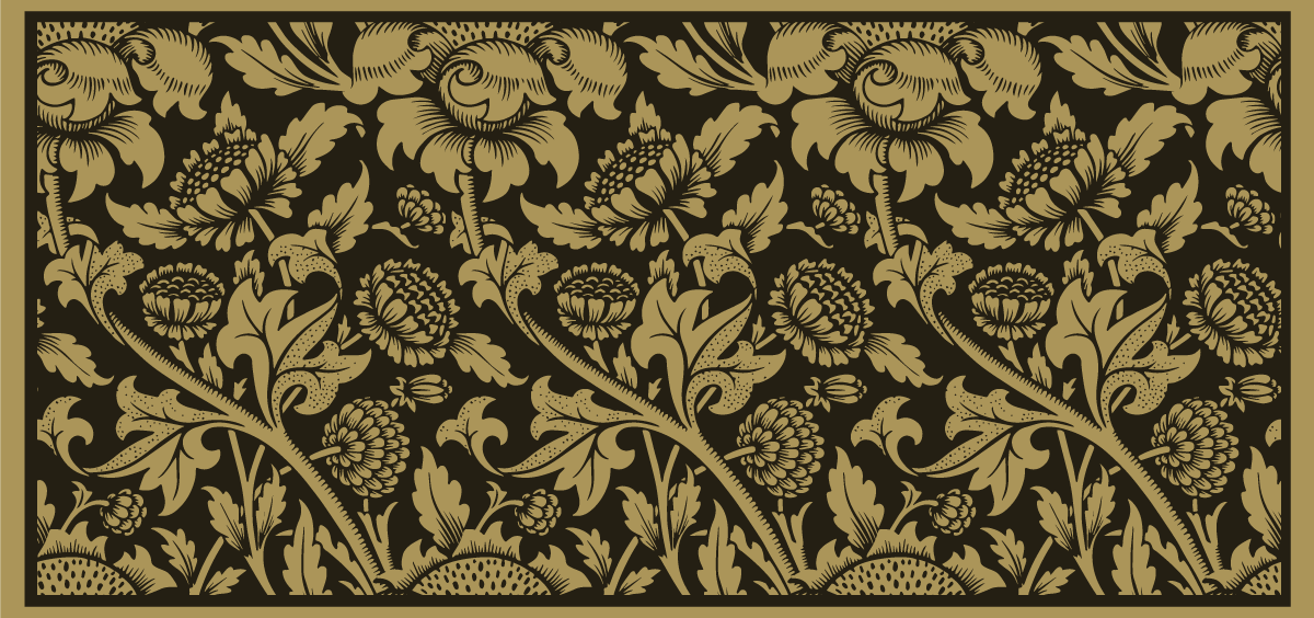 Covor vinil flori și plante model botanic de accent - TenStickers