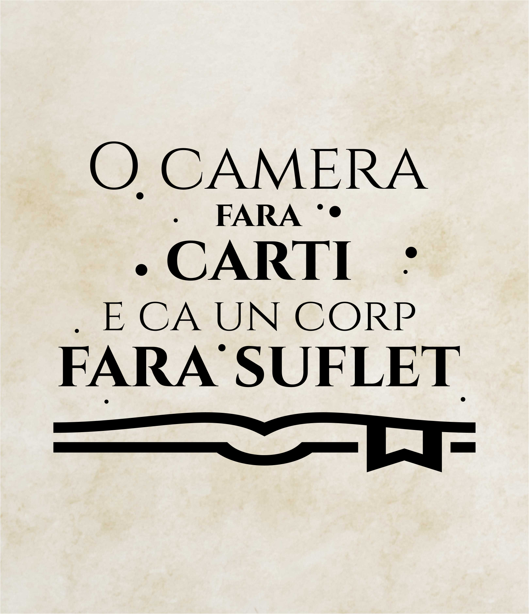 Covor vinil o camera fara carti - TenStickers