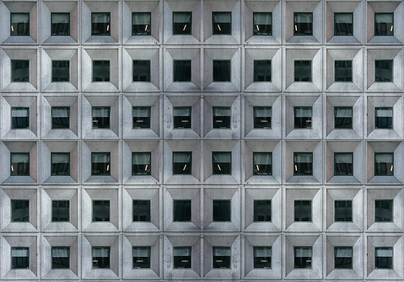 Covor gri de arhitectură brutalistă - TenStickers