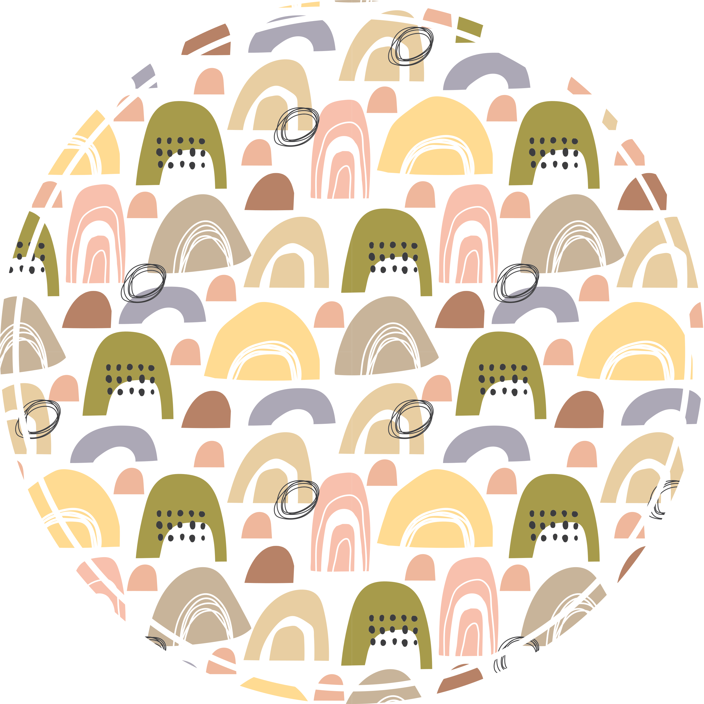 Covor nordic cu model curcubeu nordic - TenStickers