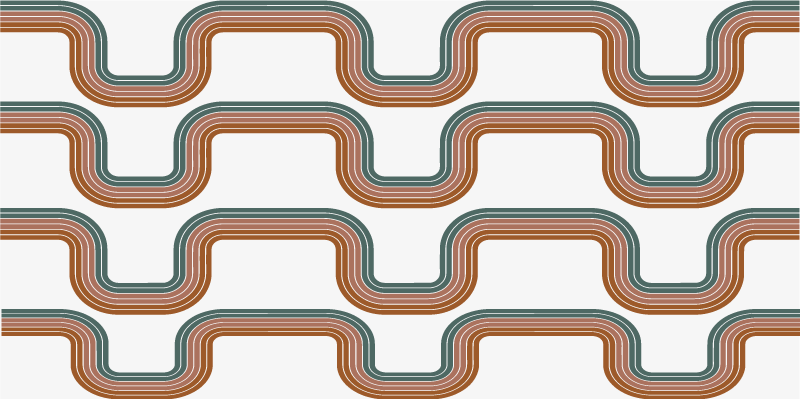 Covor vintage cu valuri minimale abstracte - TenStickers