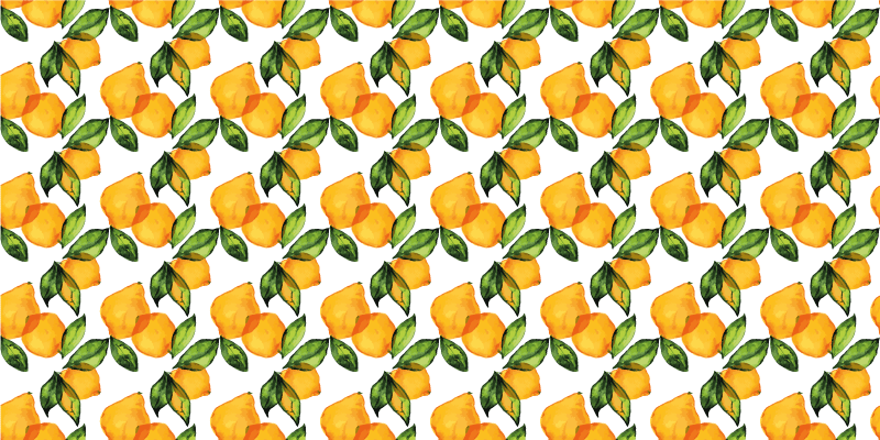 Covor floral în stil mediteranean lămâie - TenStickers