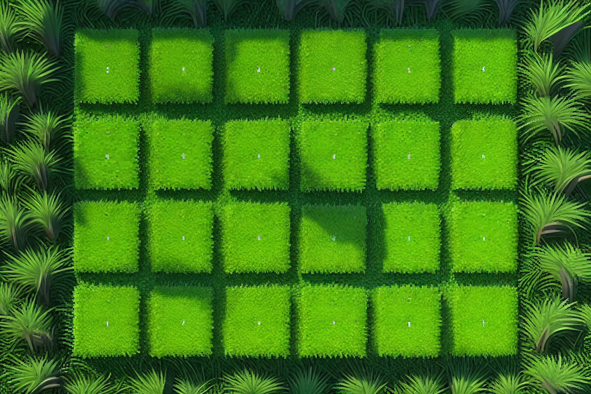 Cubed turf sol natura covor - TenStickers