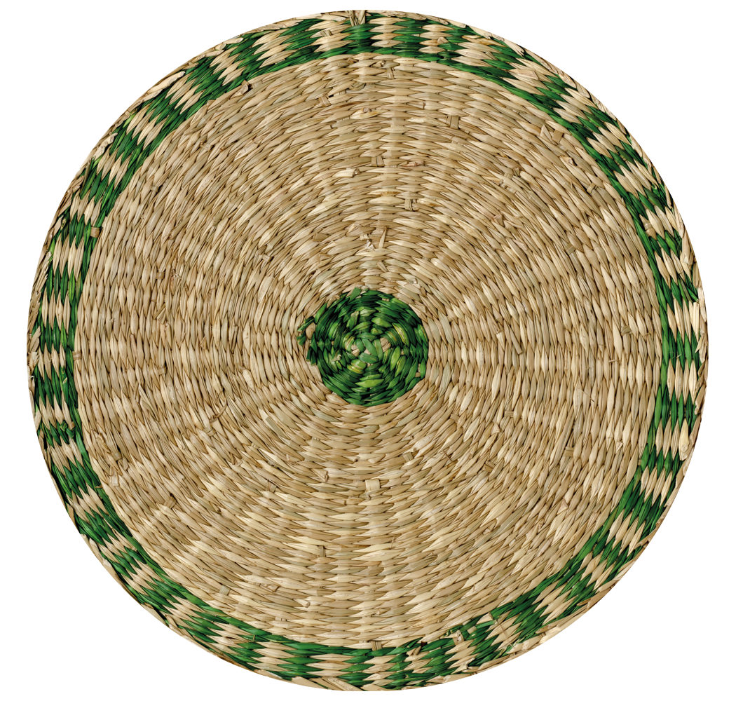 Covor vinil efect lemn textul împletit textura rotundă - TenStickers