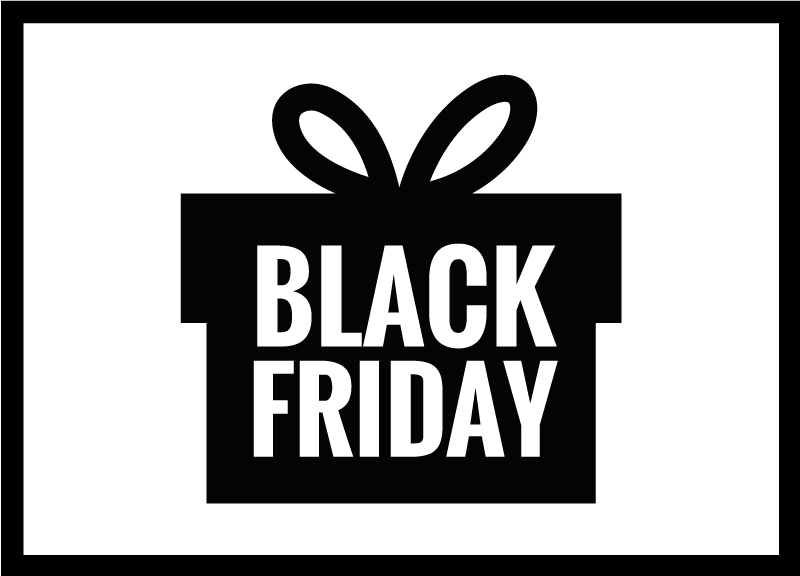 Covor de vinil dreptunghi cutia Black Friday Cutia de Black Frida - TenStickers