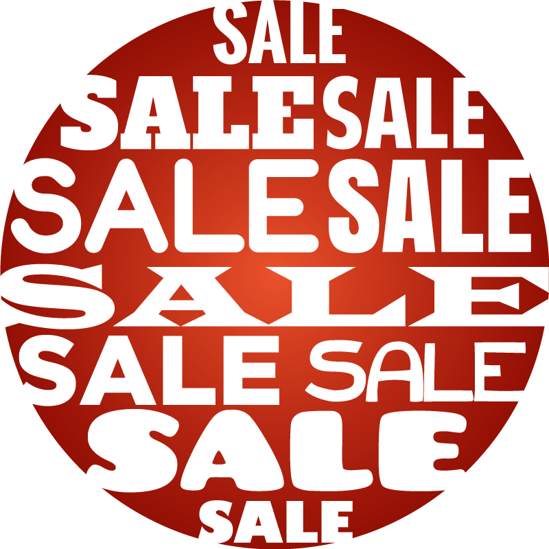 Covor din vinil roșu vânzări în formă circulară - TenStickers