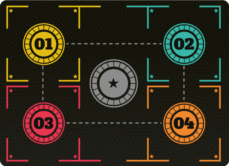 Covor de vinil dreptunghi antrenament de baschet - TenStickers