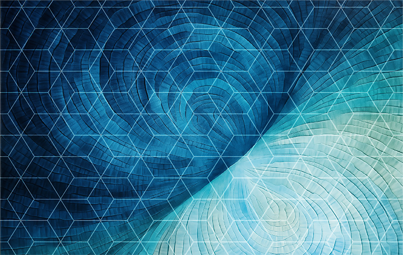 Covor de vinil pentru baie fundal albastru abstract - TenStickers