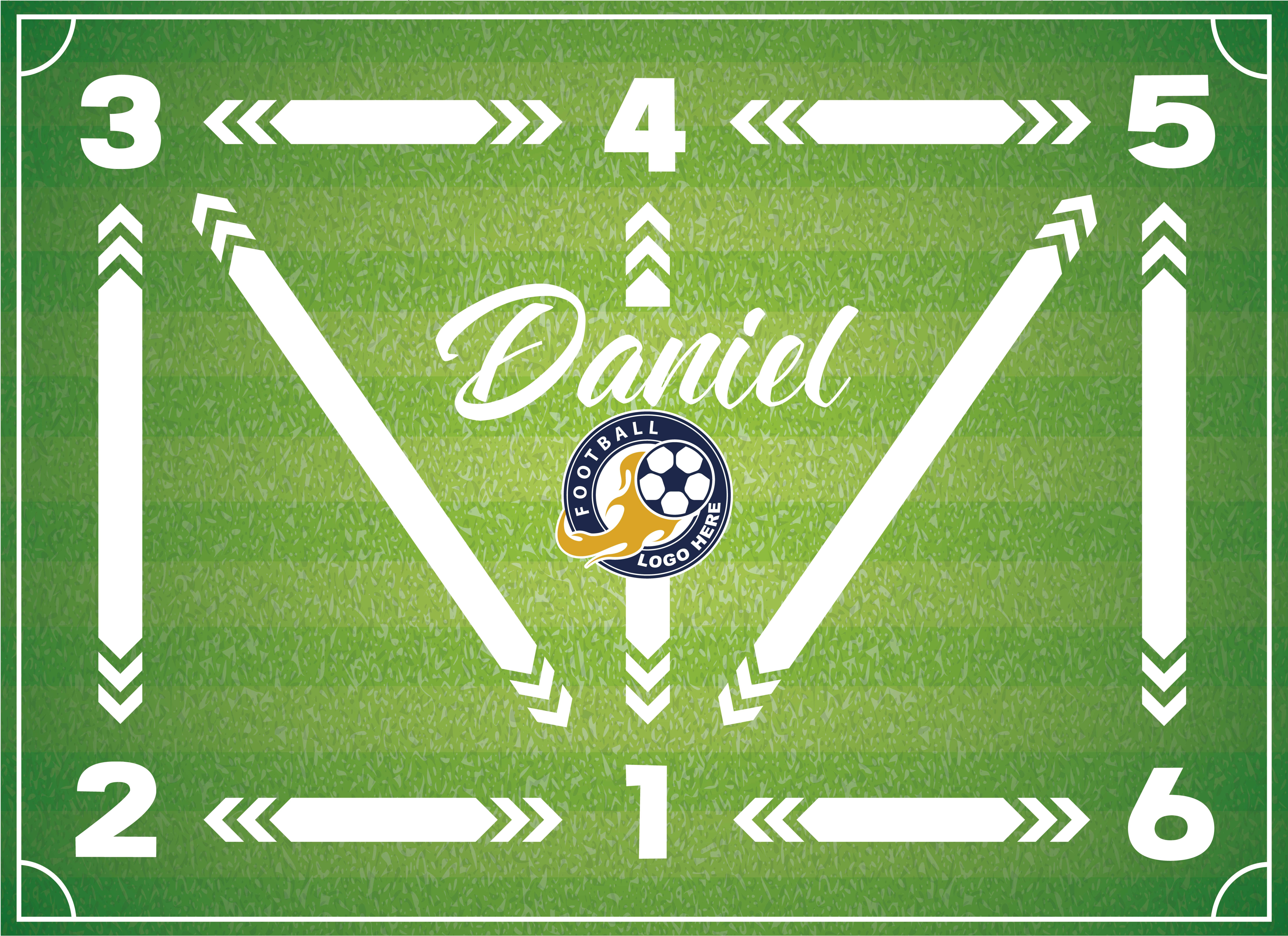 Covor de vinil dreptunghi antrenament de fotbal - TenStickers