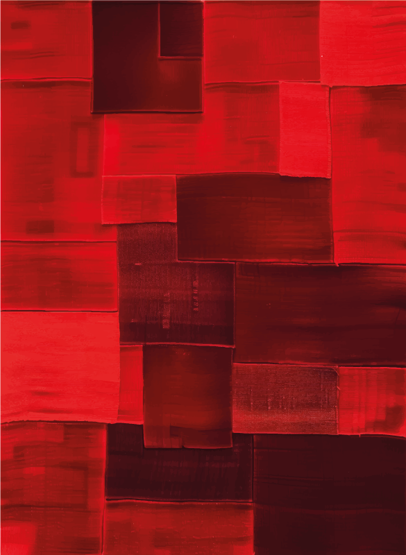 Covor vinil roșu model reconstruit - TenStickers