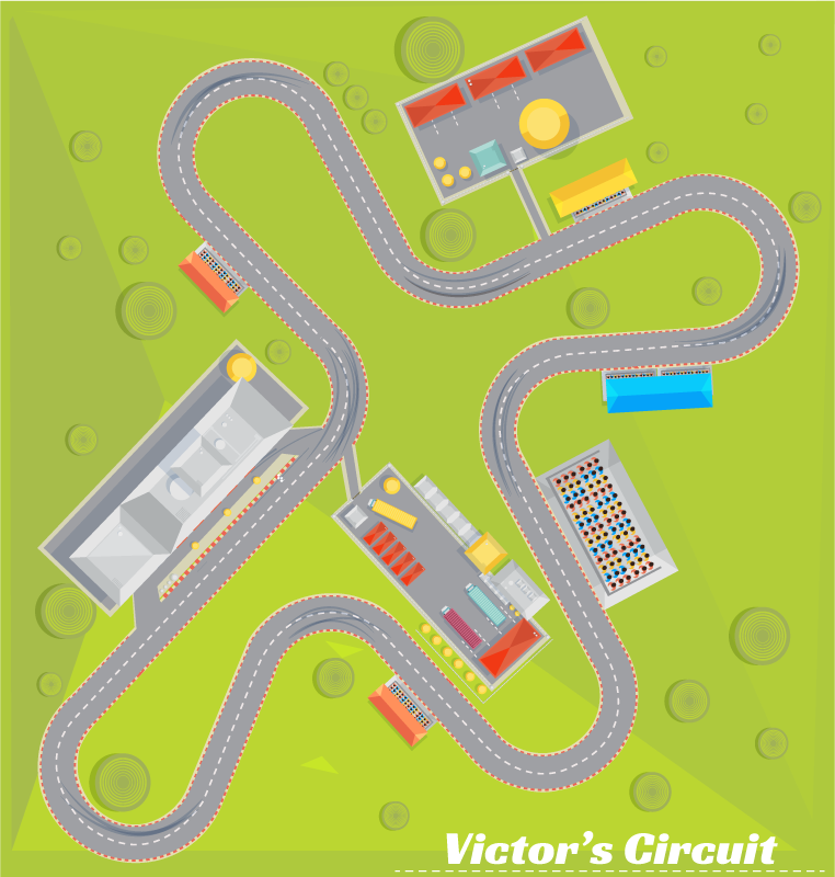 Covor de vinil drumuri teren de joacă personalizabil - TenStickers