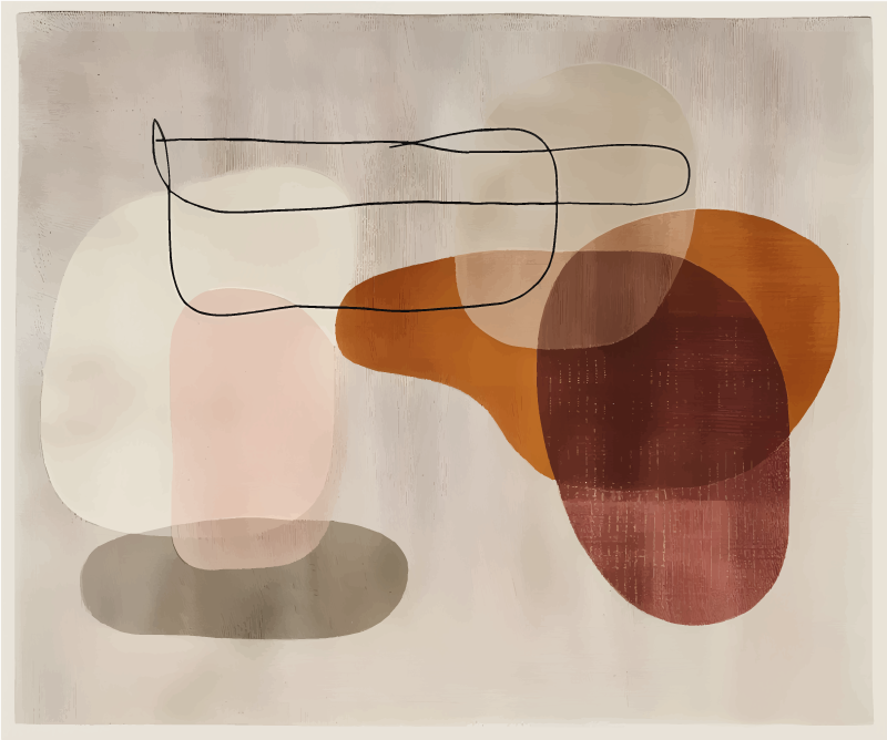 Covor de vinil bej forme abstracte - TenStickers