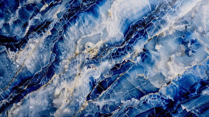 Covor de vinil marmura albastru închis - TenStickers