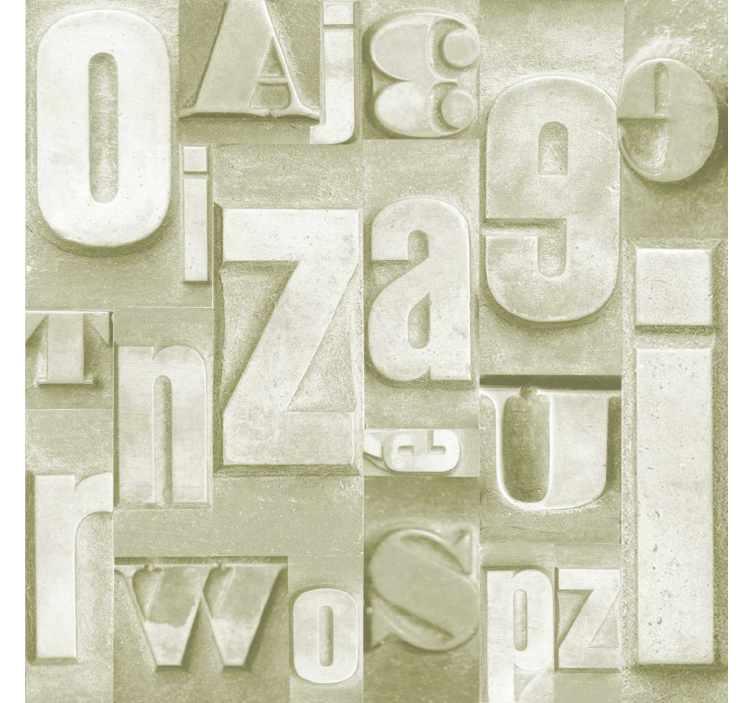 Tapet litere stil industrial 3d - TenStickers