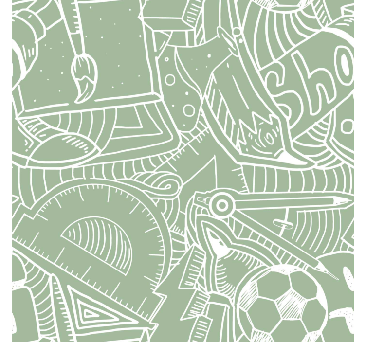 Tapet tineret cretă verde de școală - TenStickers