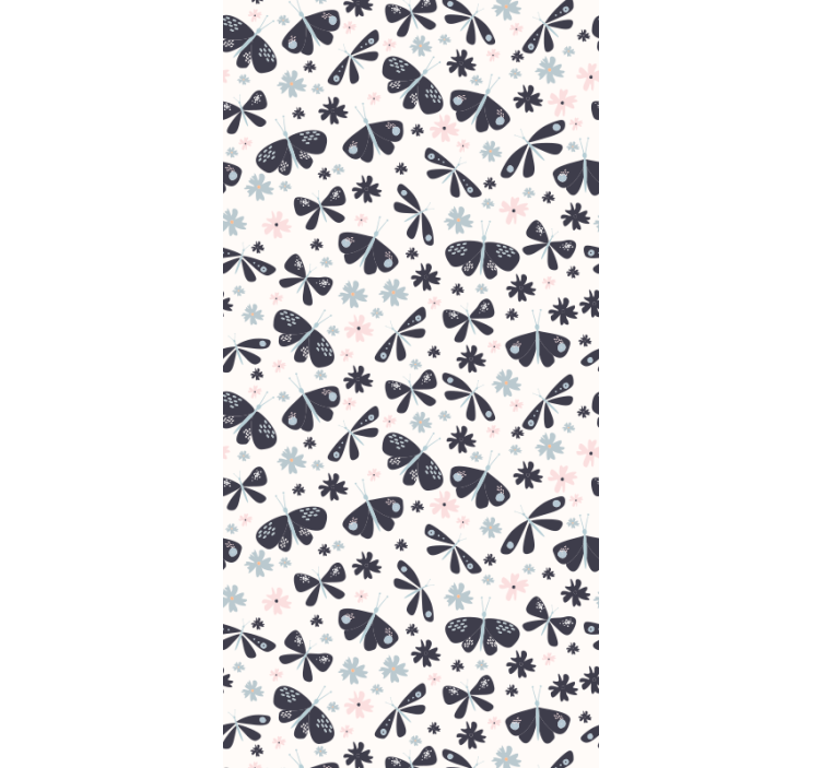 Fluture tapet modele de funde florale - TenStickers