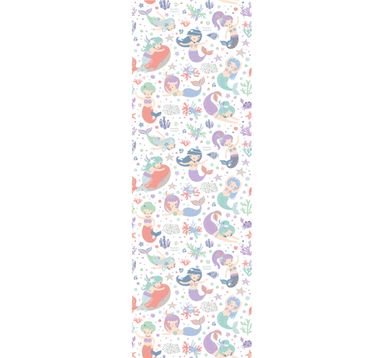 Tapet de animale scena subacvatică de sirenă - TenStickers