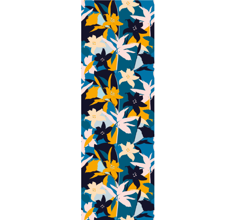 Tapet flori model abstract colorat - TenStickers