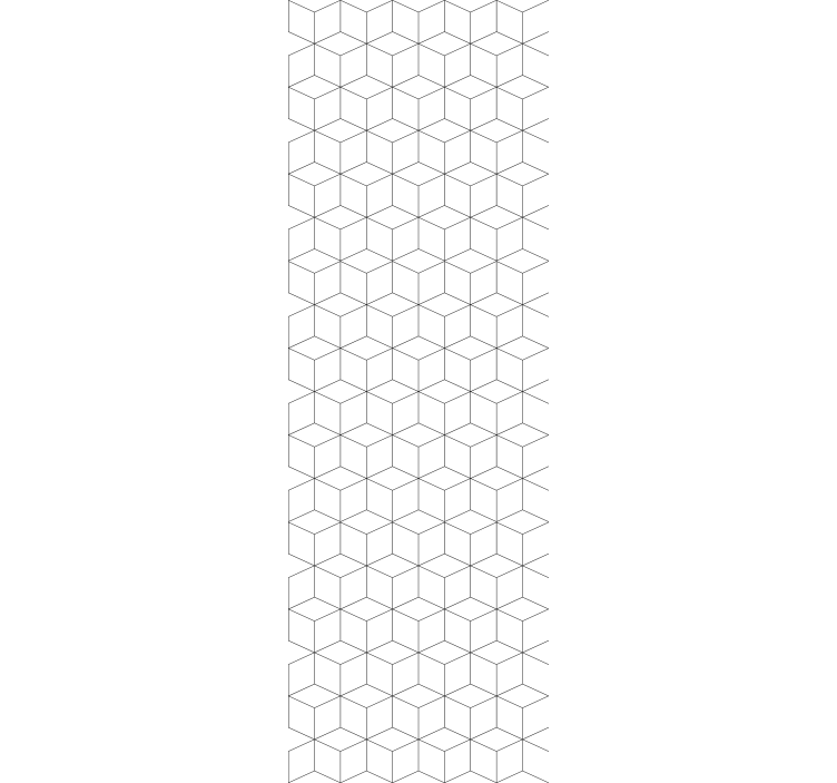 Tapet geometric motiv hexagonal alb - TenStickers