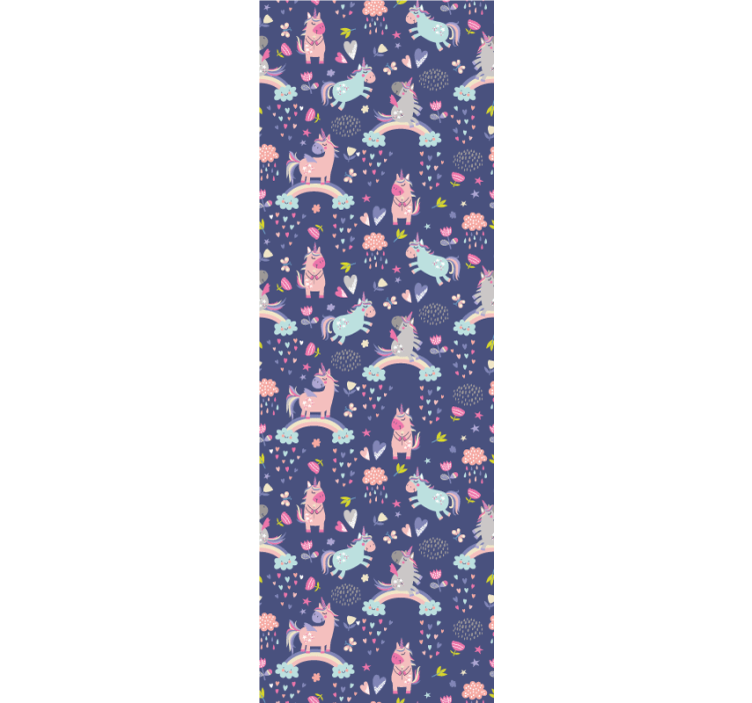 Tapet copii modele de unicorn colorate - TenStickers