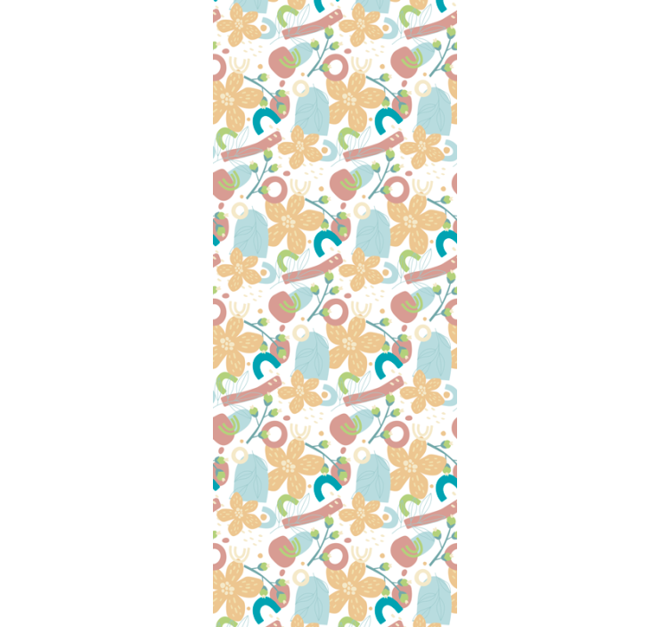 Tapet abstract motiv floral simplu - TenStickers