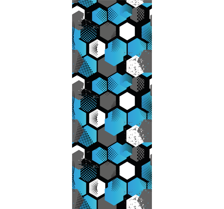 Tapet geometric motiv hexagonal dinamic - TenStickers