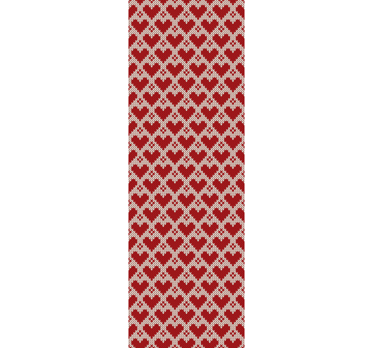 Tapet camera de zi design țesătură inimioare - TenStickers