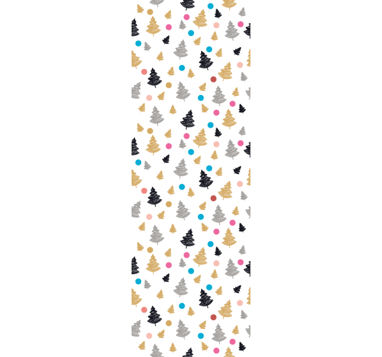 Copaci tapet model de pin colorat - TenStickers