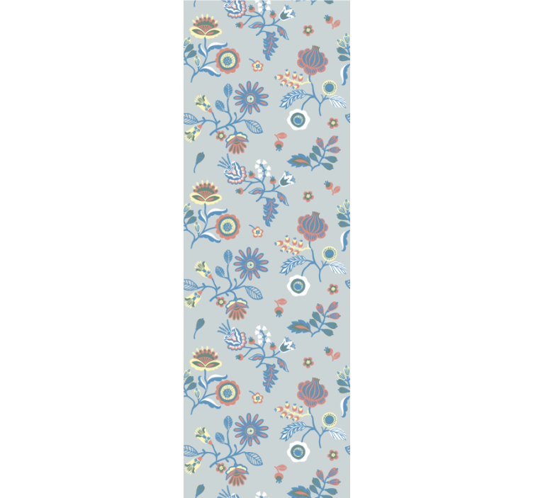 Tapet flori design ilustrativ cu flori - TenStickers